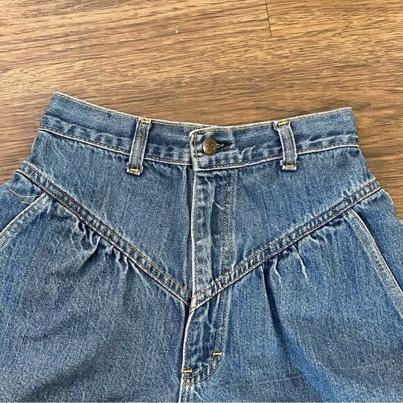 Vintage 80’s L’Abeille Tapered High Waist Pleated Mom Jeans Size 24” Waist - Picture 5 of 13